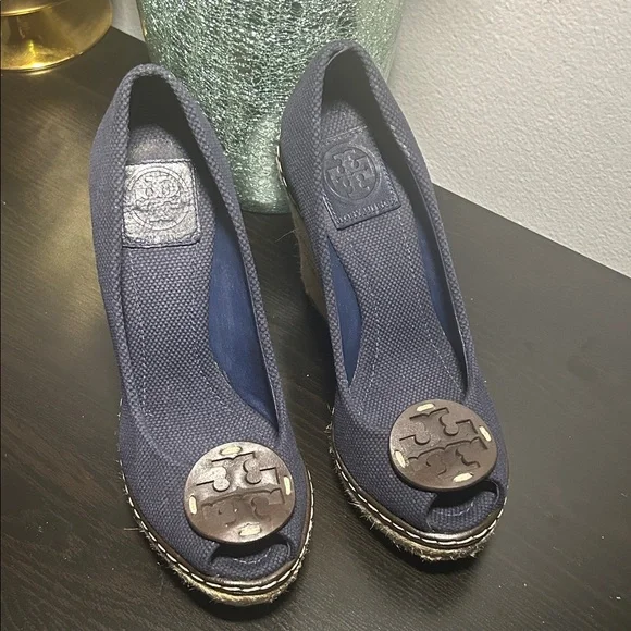 Tory Burch Dark Blue Espadrille Wedges…send me offers!! - Picture 4 of 8